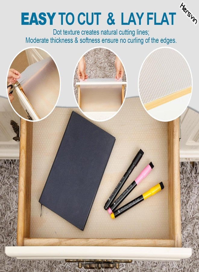 Hersvin Shelf Liners, 20in x 20ft Kitchen Drawer Mats, Non-Adhesive EVA Cupboard Protector, Cabinet Lining, Refrigerator Liner (Clear Dot) - Image 4